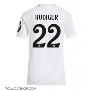 Real Madrid Antonio Rudiger #22 Prima Maglia Femmina 2024-25 Manica Corta